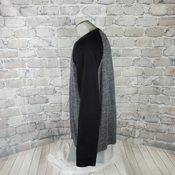 Gap Marled Knit Crewneck Sweater Gray Black XL - Picture 11 of 14